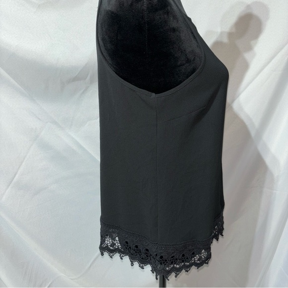 IZ BYER Black Square Neck Spaghetti Strap Top Size XL - Picture 3 of 10